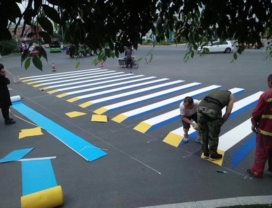 无锡无锡彩色路面标线施工